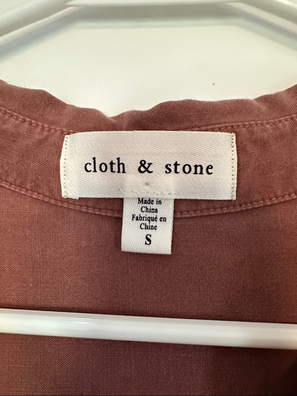cloth & stone women’s Short-Sleeve Button-Down in Rust Brown - Picture 3 of 4